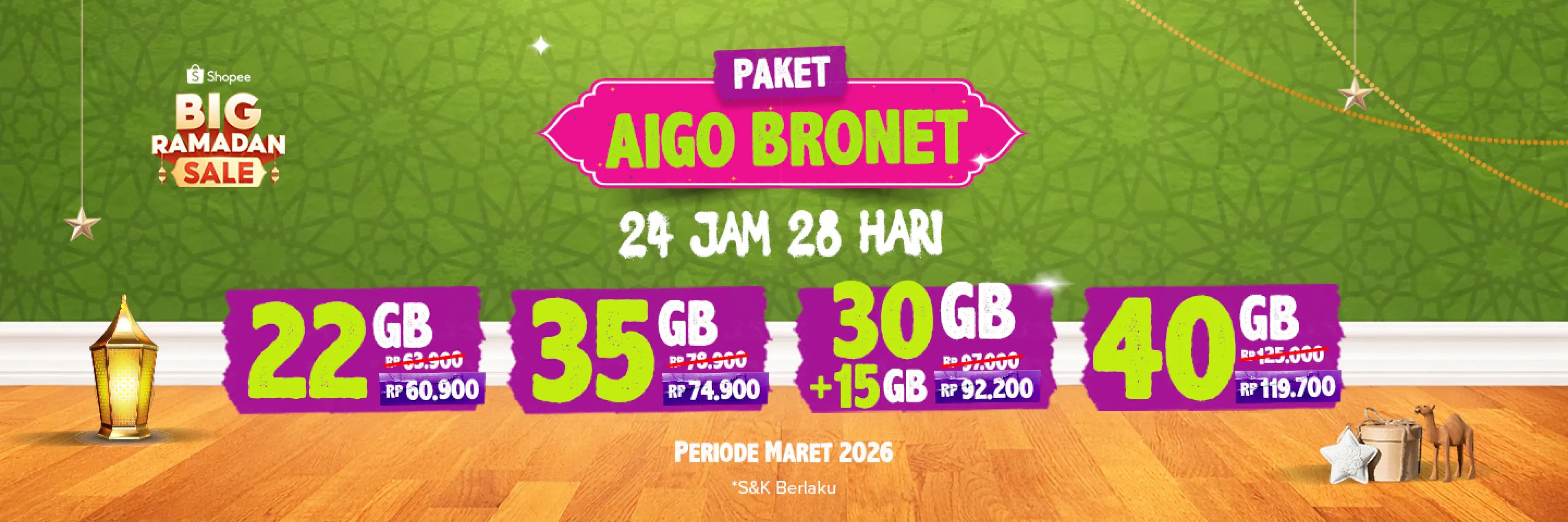 AXIS Promo AIGO Bronet AXIS Shopee Big Ramadan Sale, Diskon hingga 5%! image gambar