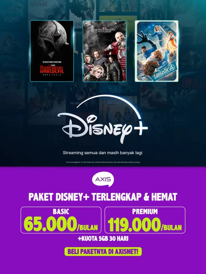 AXIS Puas Marathon Disney Bareng Paket Streaming AXIS image gambar