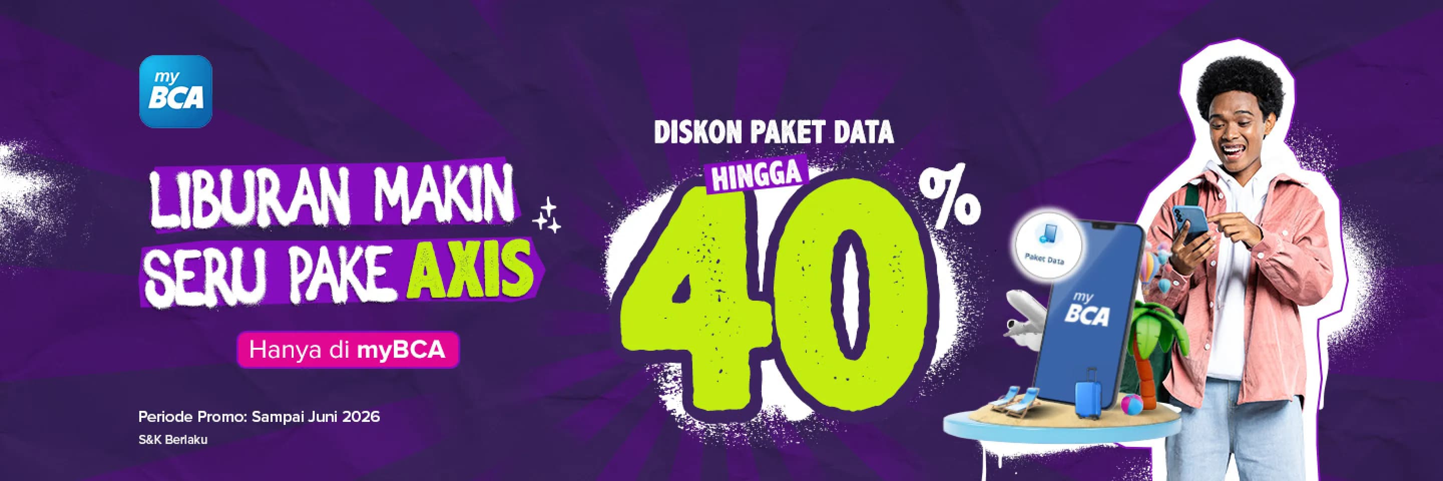 AXIS Diskon Paket Data AXIS hingga 40% Hanya di myBCA image gambar