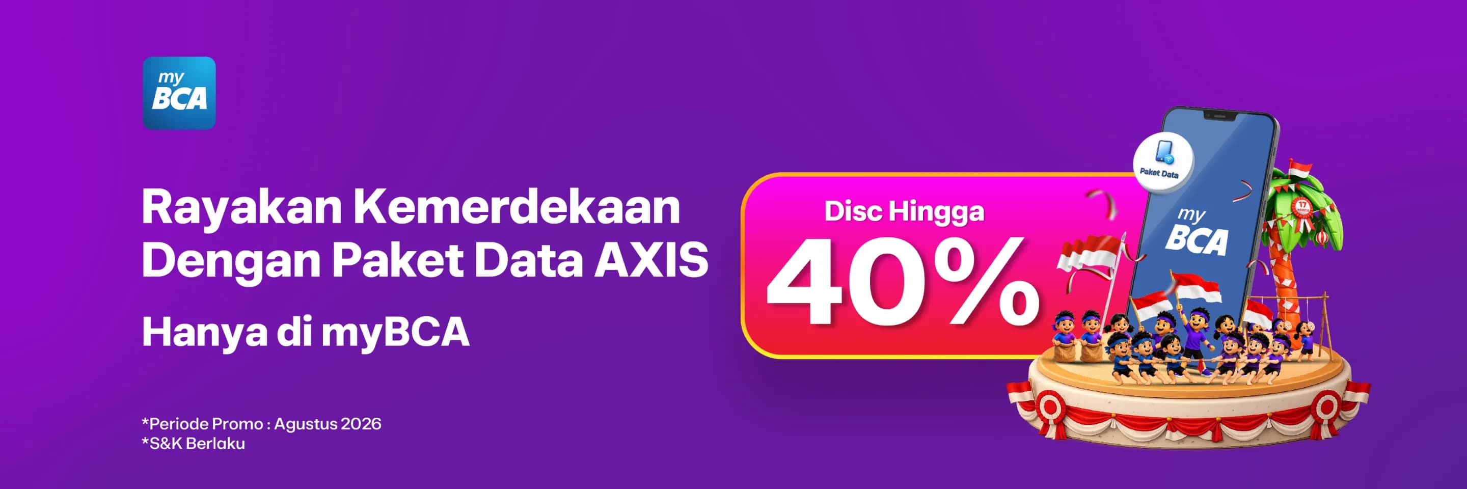 AXIS Cuma di myBCA, Serbu Diskon AXIS hingga 40% Sekarang! image gambar