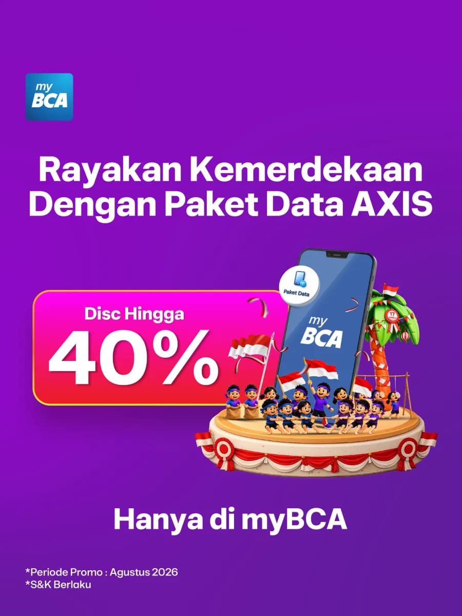AXIS Cuma di myBCA, Serbu Diskon AXIS hingga 40% Sekarang! image gambar