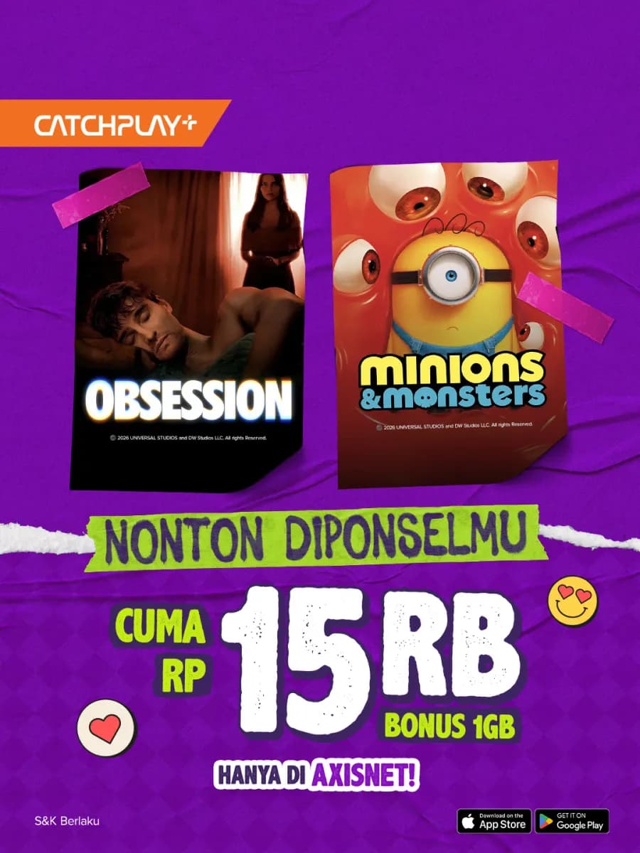 AXIS Anti FOMO! Single Rental CATCHPLAY+ 15 Ribu Doang dapet Free 1GB, Cuma di AXISNET image gambar