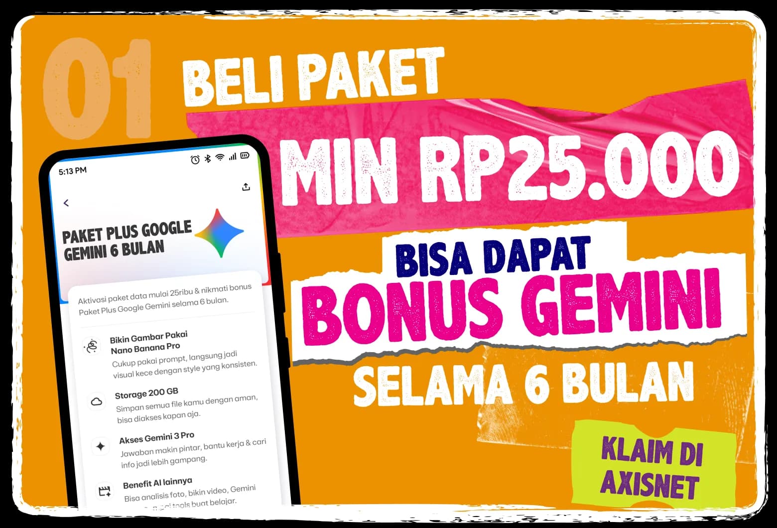 AXIS Skema Bonus AXIS Paket Plus Google Gemini 1 image gambar