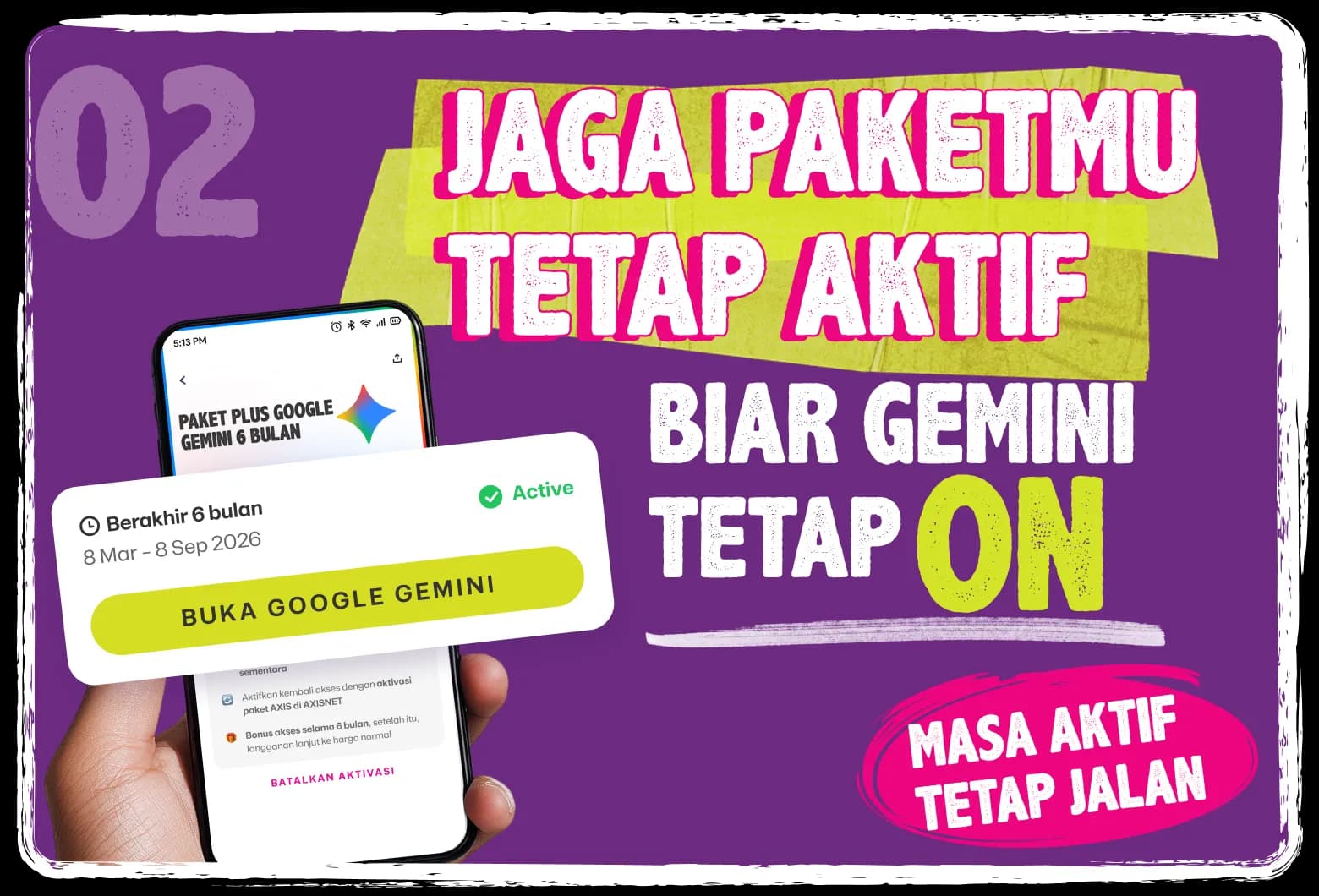 AXIS Skema Bonus AXIS Paket Plus Google Gemini 2 image gambar