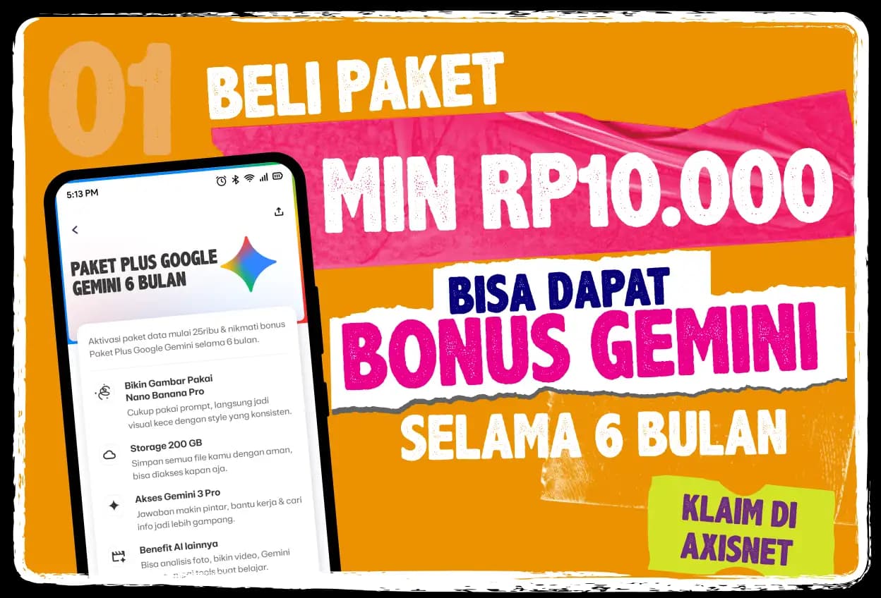 AXIS Skema Bonus AXIS Paket Plus Google Gemini 1 image gambar