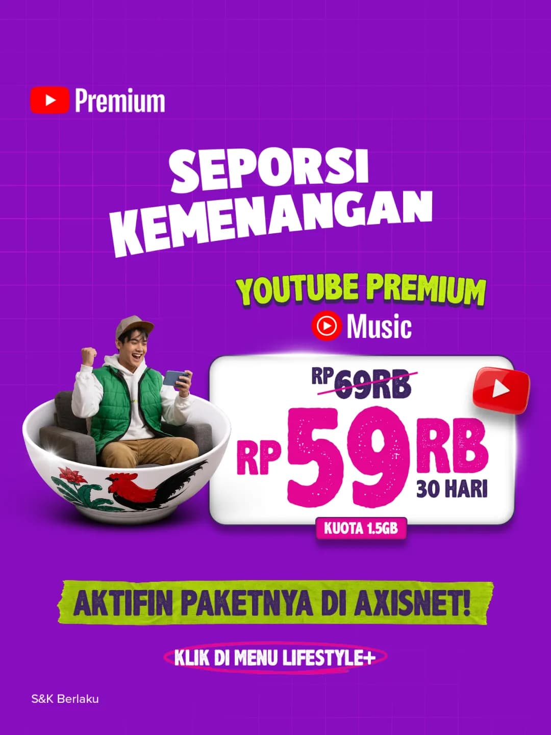 AXIS Menyala YouTube Premium-ku! Bebas Pilih Paket AXIS No Ribet image gambar