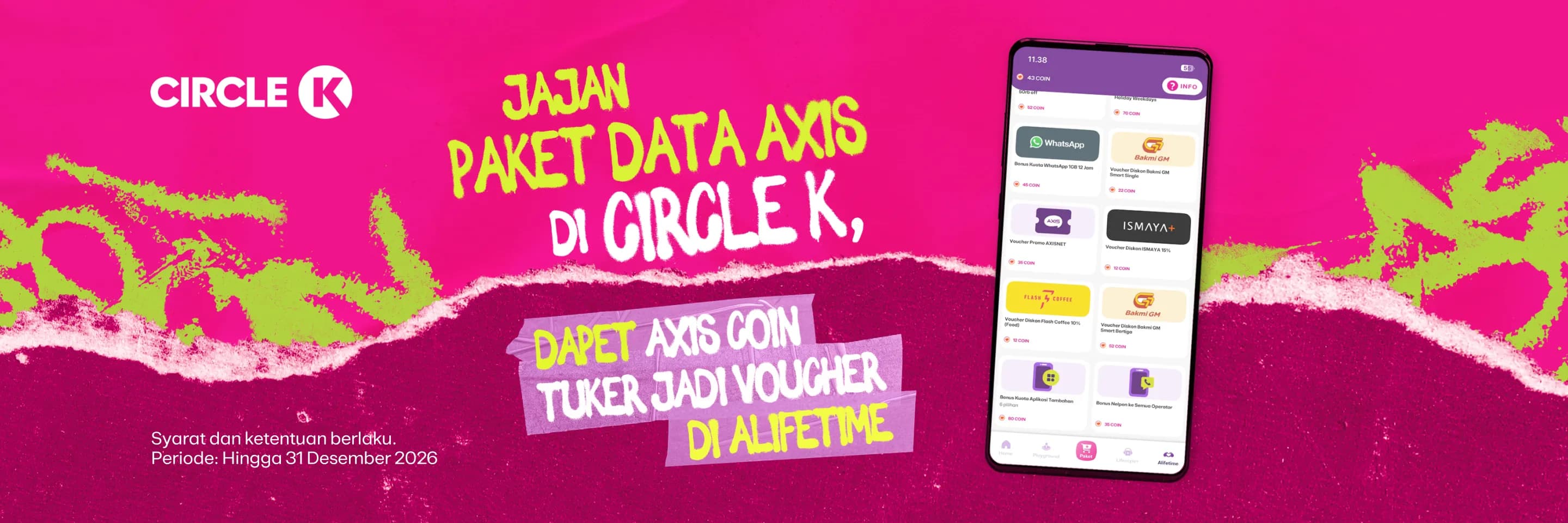 AXIS Jajan kuota AXIS di Circle K, auto panen AXIS COIN image gambar